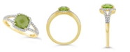 Macy's Peridot (1-7/8 ct. t.w.) and Created White Sapphire (1/4 ct. t.w.) Ring in 10k Yellow Gold